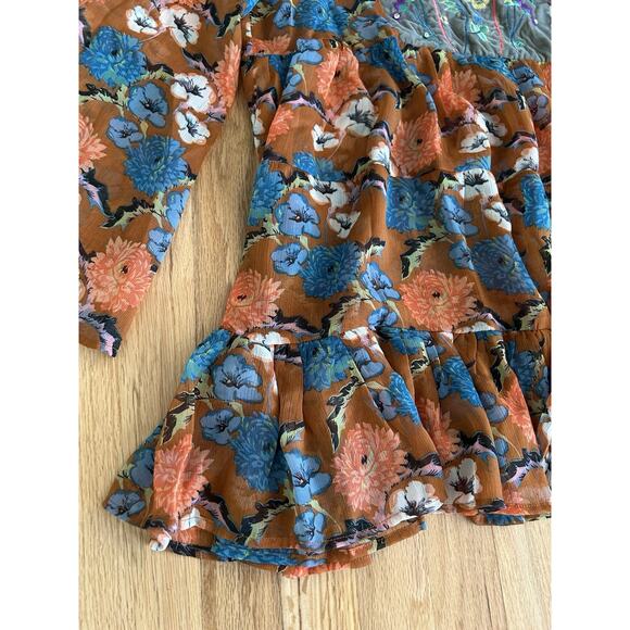 New Aratta Silent Journey Size XS Beautifully Detailed Long Sleeve Tunic Boho - Picture 4 of 13